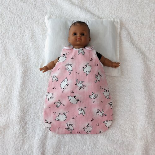 Gigoteuse turbulette poupée poupon petitcollin 25 cm