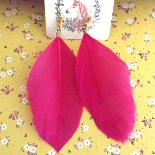 Boucles d'oreilles "plumes"