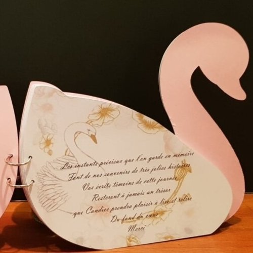 Livre D Or Cygne Bapteme Anniversaire Personnalise 3d Un Grand Marche