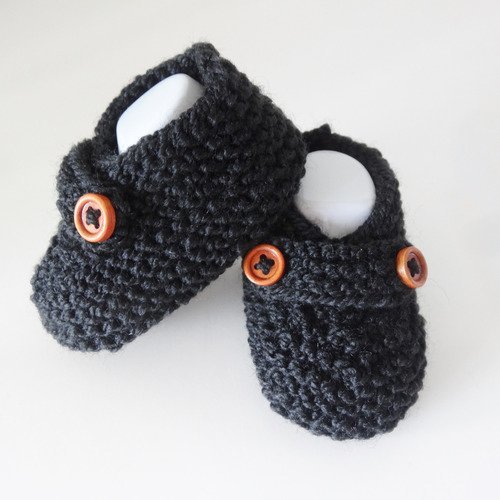 Chaussons Bebe Tricot Mocassin En Laine Pour Bebe Chaussons Garcon Un Grand Marche