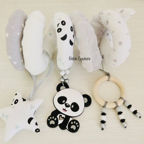 Spirale d'activités panda gris/blanc