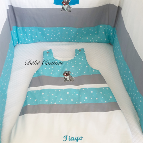 Gigoteuse Pan Pan Bleu Turquoise Gris Blanc Un Grand Marche