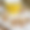 Panière minky jaune moutarde / tissu lion avec ses 10 lingettes réutilisables