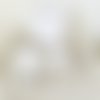 Panière minky blanc / tissu bébé animaux beige avec ses 10 lingettes réutilisables