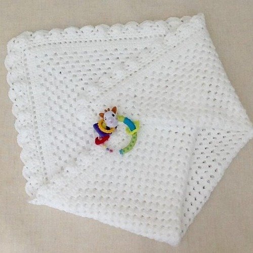 Couverture Bebe Crochet 64 X 64 Cm Un Grand Marche