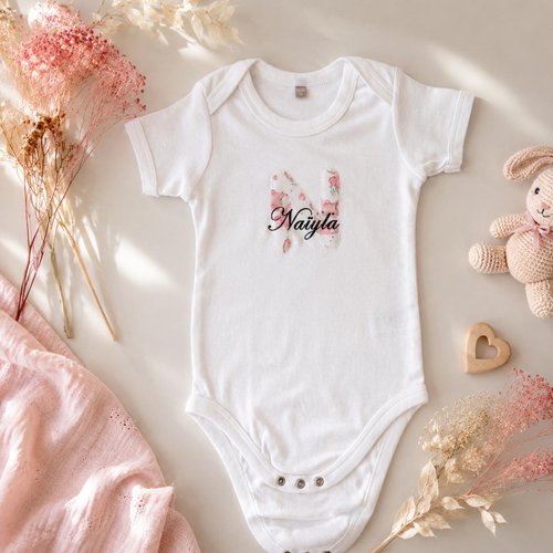Body bébé fille et garçon personnalisé coton bio