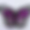 Applique écusson patch thermocollant grand papillon monarque dégradé (à coudre ou à repasser) - violet/mauve