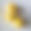 Perle ronde en résine avec strass - 20 mm - jaune