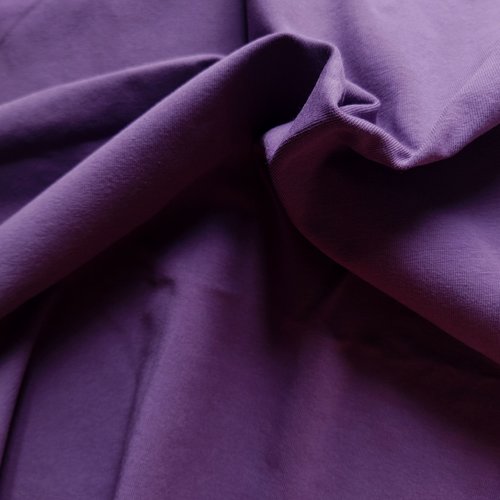 Coupons de tissu maille jersey coton stretch - violet - 25 x 25 cm