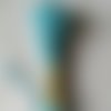 Fil à broder - équivalent n° dmc 3766 bleu vert - écheveau de coton mouliné pour broderie - 8 m - 6 brins
