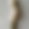 Fil à broder - équivalent n° dmc 3866 blanc d'ail - écheveau de coton mouliné pour broderie - 8 m - 6 brins