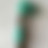 Fil à broder - équivalent n° dmc 3849 vert turquoise - écheveau de coton mouliné pour broderie - 8 m - 6 brins