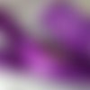 Ruban gros grain à pois blancs - 25 mm x 1 m - violet
