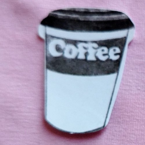 Sticker autocollant "coffee time!" sur papier glacé - modèle a - mug "coffee"