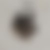 Mini bouton rond en plastique - 9 mm - noir