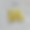 Mini bouton carré en plastique - 5 mm - jaune
