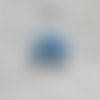 Mini bouton carré en plastique - 5 mm - bleu