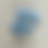 Mini bouton carré en plastique - 5 mm - bleu clair