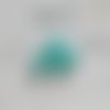 Mini bouton carré en plastique - 5 mm - bleu turquoise