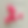 Mini bouton carré en plastique - 5 mm - rose fuchsia