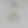 Mini bouton carré en plastique - 5 mm - blanc