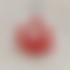 Mini bouton rond en plastique - 6 mm - rouge