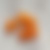 Mini bouton rond en plastique - 6 mm - orange