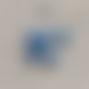 Mini bouton rond en plastique - 6 mm - bleu
