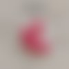Mini bouton rond en plastique - 6 mm - rose fuchsia