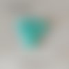 Mini bouton triangle en plastique - 6 mm - bleu turquoise