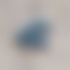 Mini bouton coeur en plastique - 6 mm - bleu
