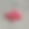 Mini bouton coeur en plastique - 6 mm - rose