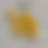 Mini bouton rond en plastique - 9 mm - jaune