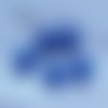 Mini bouton rond en plastique - 9 mm - bleu