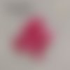 Mini bouton rond en plastique - 9 mm - rose fuchsia