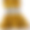 Fil à broder - équivalent n° dmc 733 vert doré - écheveau de coton mouliné pour broderie - 8 m - 6 brins