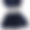 Fil à broder - équivalent n° dmc 823 bleu myrtille - écheveau de coton mouliné pour broderie - 8 m - 6 brins
