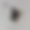 Cabochon strass demi-perle ovale à coller - 6 x 4 mm - gris foncé