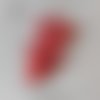 Cabochon strass demi-perle ovale à coller - 6 x 4 mm - rouge