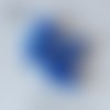 Cabochon strass demi-perle ovale à coller - 6 x 4 mm - bleu foncé