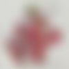 Cabochon strass demi-perle rond ecaille de sirène/dragon - 10 mm - rose