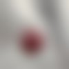 Cabochon rond demi-perle effet druzy (géode) - 12 mm - rose clair - reflets pailletés ton sur ton