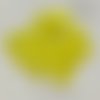 Cabochon rond oeil de chat à dos plat - 12 mm - jaune citron