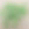 Cabochon rond oeil de chat à dos plat - 12 mm - vert d'eau
