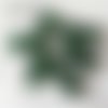 Cabochon rond oeil de chat à dos plat - 12 mm - vert émeraude