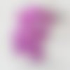 Cabochon rond oeil de chat à dos plat - 12 mm - violet