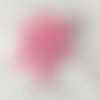 Cabochon rond oeil de chat à dos plat - 12 mm - rose