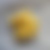 Cabochon plat "bonbon à coeurs" pour embellissement ou miniature - 23 mm - jaune
