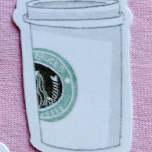 Sticker autocollant "coffee time!" sur papier glacé - modèle d - mug logo