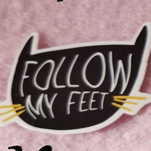 Sticker autocollant "tête de monsieur chat" sur papier glacé - modèle f